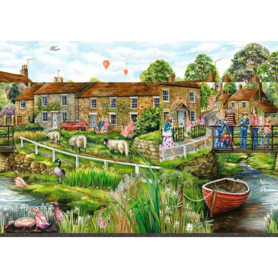 Puzzle Falcon Village Life 2 x 1000 pièces