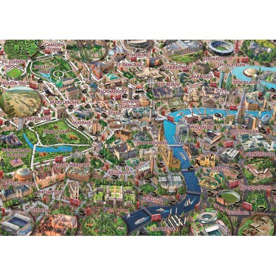 Puzzle Carte de Londres Falcon 1000 pièces