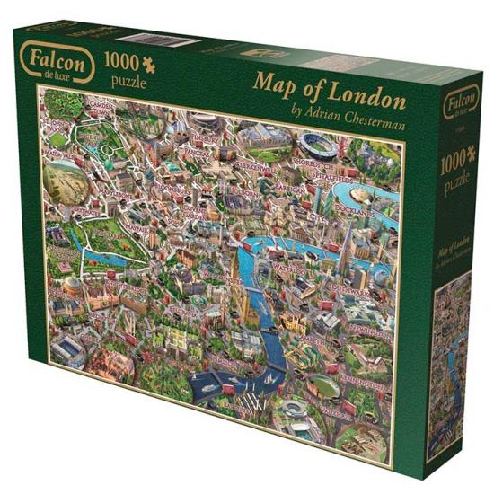 Puzzle Carte de Londres Falcon 1000 pièces