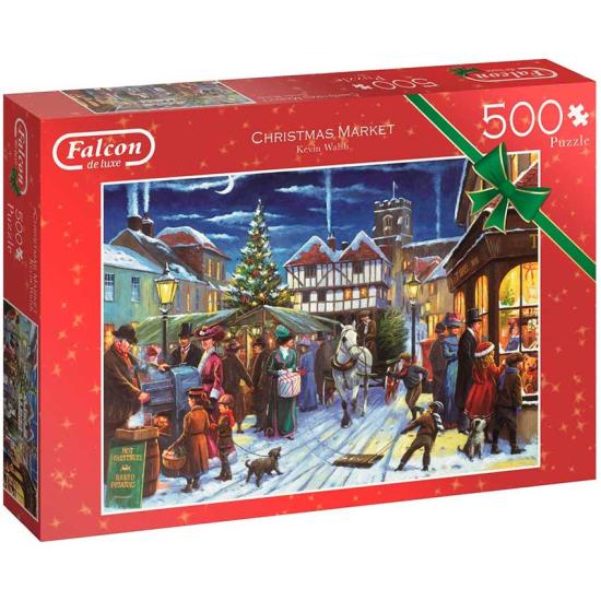Puzzle Marché de Noël Faucon 500 pièces