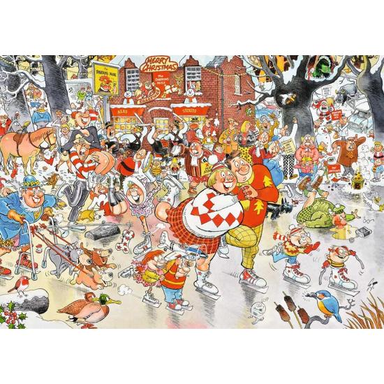 Puzzle 1000 pièces Falcon Noël sur glace