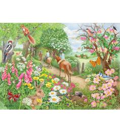 Puzzle 1000 pièces Faucon marchant sur un cheval