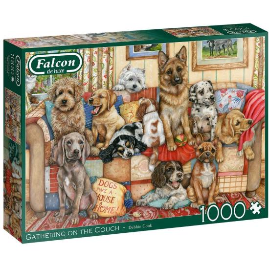 Puzzle 1000 pièces Chiens faucon sur le canapé