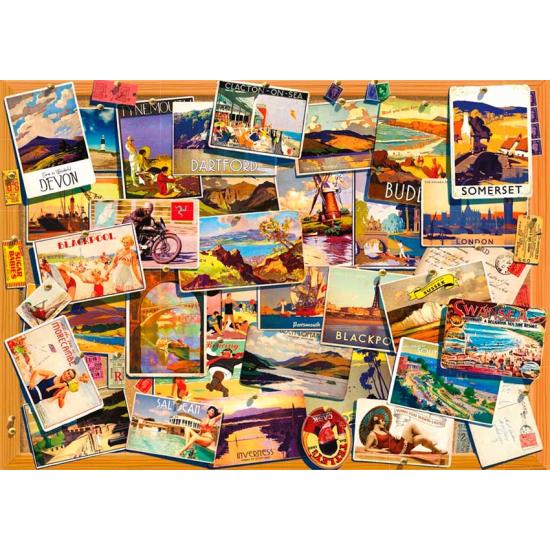 Puzzle Faucon Cartes Postales Anciennes 500 pièces