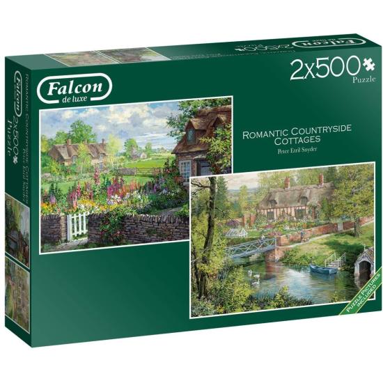 Puzzle Falcon Maisons de campagne romantiques 2 x 500 pcs