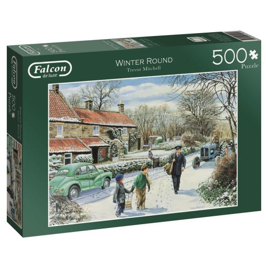 Faucon au-dessus de l'hiver 500 pièces Puzzle