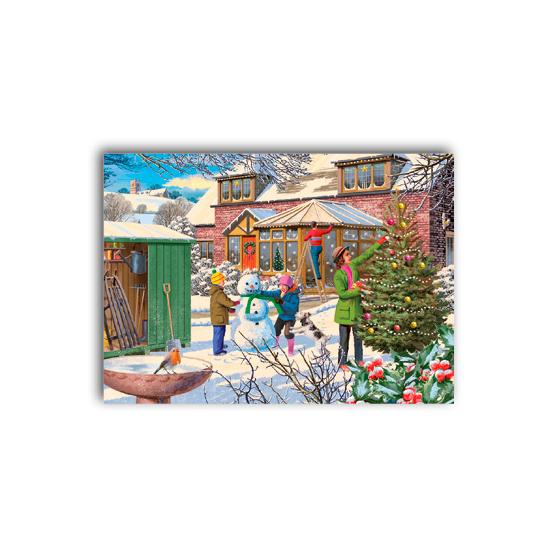 Puzzle de Noël en famille Falcon 4 x 1000 pièces