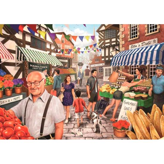 Falcon Une journée au marché Puzzle 1000 pièces