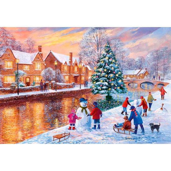 Gibsons Bourton à Noël Puzzle 500 pièces