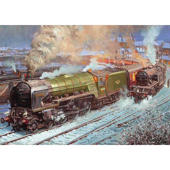 Gibsons Puzzle Kestrel Locomotive à Hartlepool 500 pièces