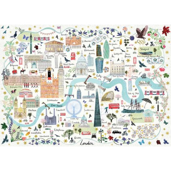 Gibsons Carte de Londres Puzzle 1000 pièces
