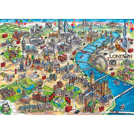 Gibsons London Tourist Map Puzzle 1000 pièces
