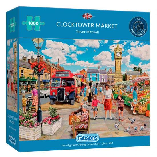 Gibsons Clock Tower Market Puzzle 1000 pièces