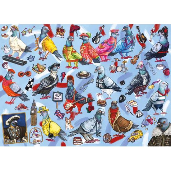 Gibsons Pigeons de Grande-Bretagne Puzzle 1000 pièces