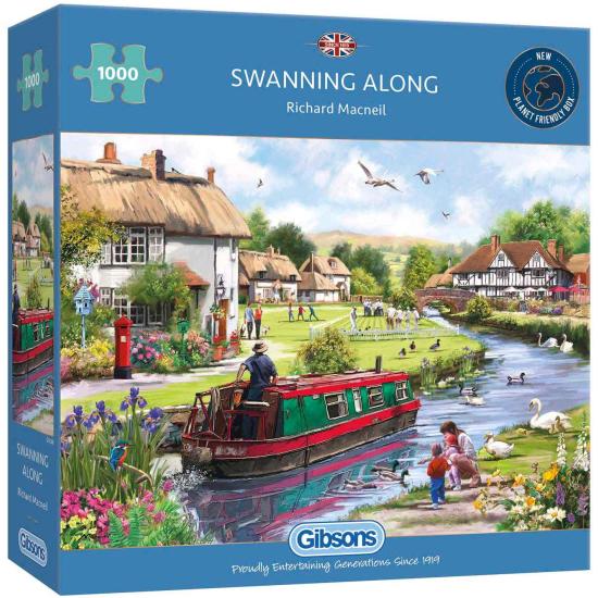 Puzzle Gibsons Tour avec des cygnes 1000 pièces