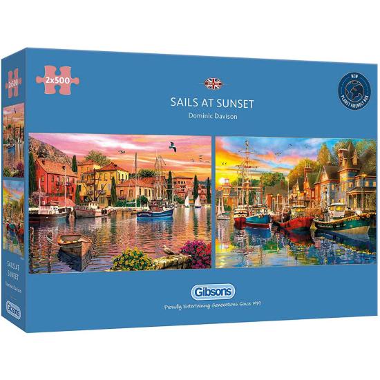 Gibsons Sunset Sails Puzzle 2 x 500 pièces