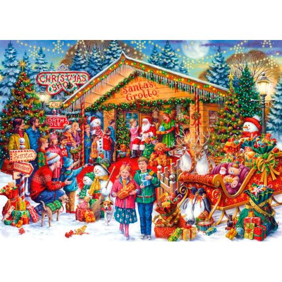Puzzle 1000 pièces en visite au Père Noël Gibsons