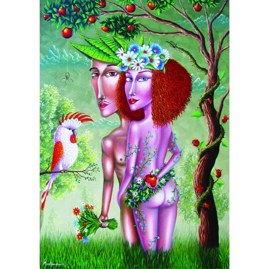 Puzzle Adam et Eve doré 1000 pièces