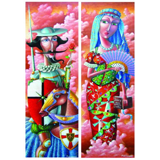 Puzzle Or Don Quichotte et Dulcinée 2 x 1000 pièces