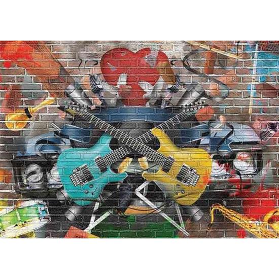 Puzzle musical graffiti doré 1500 pièces