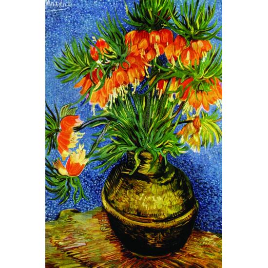 Puzzle Vase doré avec fleurs 1000 pièces