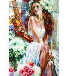 Puzzle Or La Fille au Saxophone 1500 pièces