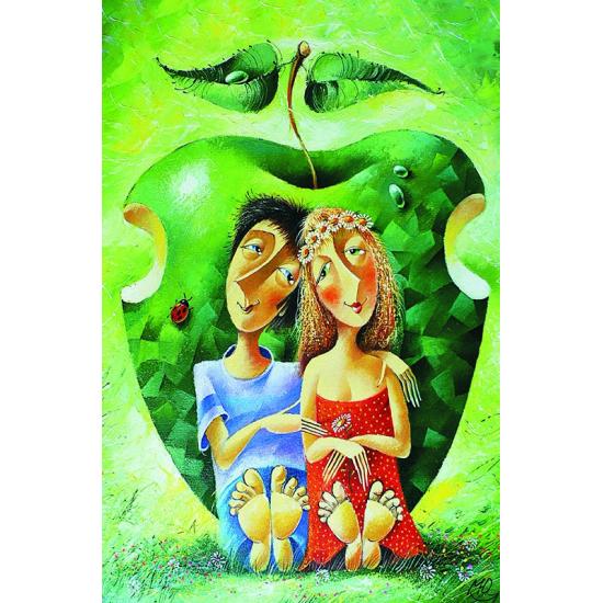 Puzzle Doré Couple Romantique 1000 Pièces