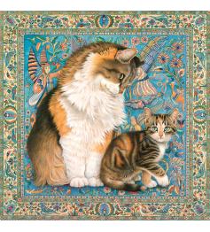 Puzzle Grafika Agneatha et Avril sur un tapis persan 1000 Pcs