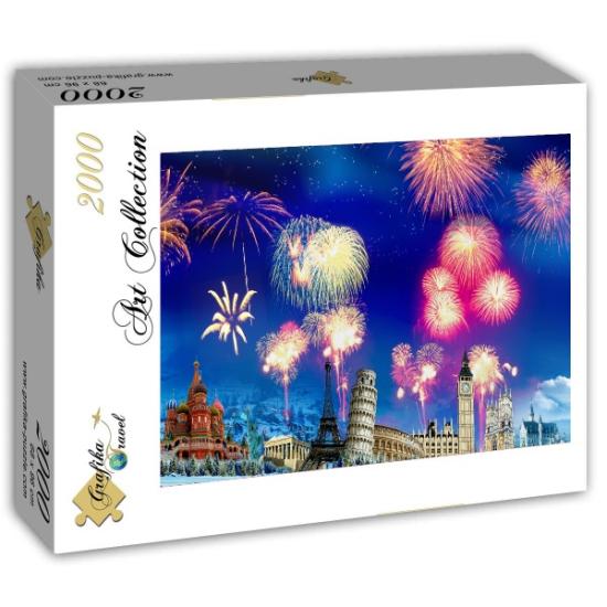 Puzzle Grafika Nouvel An Autour du Monde 2000 Pièces