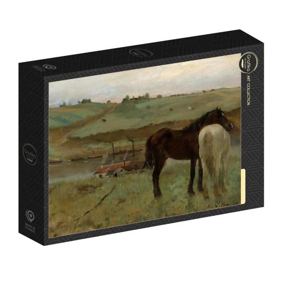 Puzzle Grafika Chevaux dans un Pré de 1000 Pieces