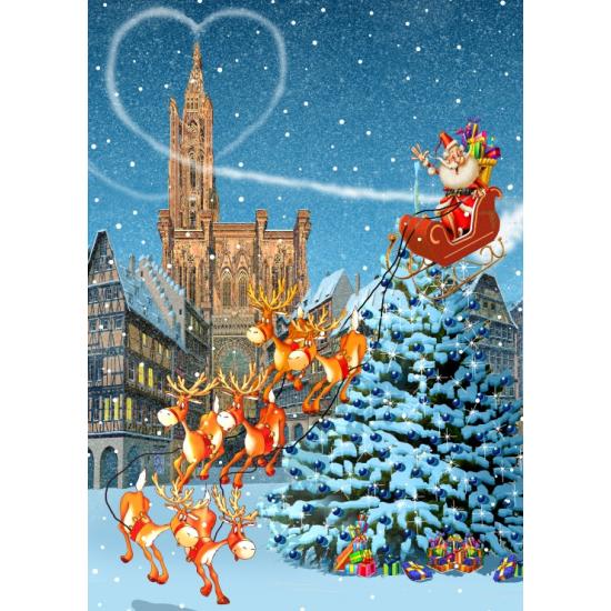 Grafika Puzzle Cathédrale de Strasbourg à Noël 500 pièces