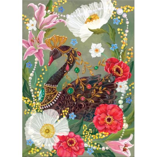 Puzzle Grafika Cygne Noir Et Perles 500 Pieces