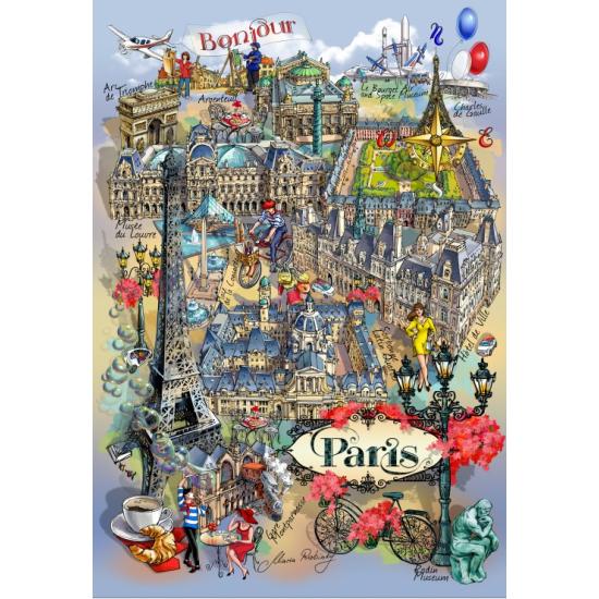 Puzzle Grafika Paris Collage de 1000 Pieces Puzzle Grafika Paris Collage de 1000 Pieces