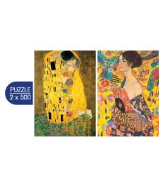 Puzzle Grafika Le Baiser, Dame À L'Éventail 2x500 pièces