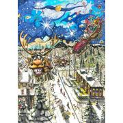 Puzzle Grafika La Tournée Du Père Noël 1000 Pcs
