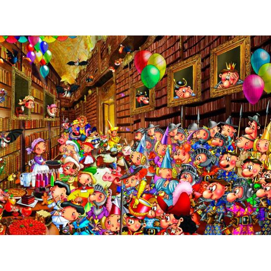 Puzzle Grafika Bibliothèque Fête 2000 Pièces