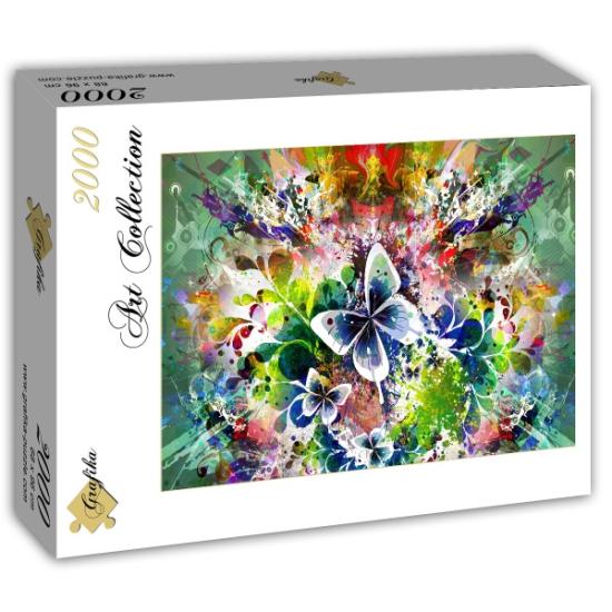 Puzzle Grafika Fleurs et Papillons 2000 Pièces