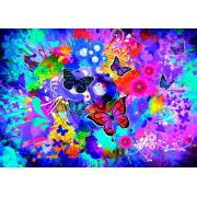 Grafika Puzzle Fleurs et Papillons Colorés 1500 Pcs