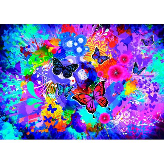 Grafika Puzzle Fleurs et Papillons Colorés 1500 Pcs