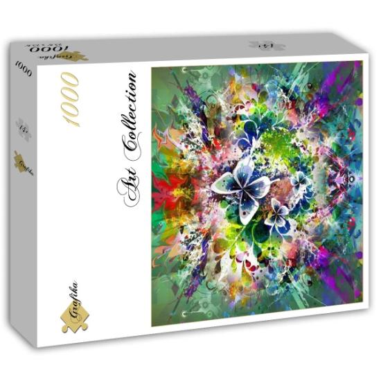 Grafika Puzzle Fleurs de printemps et papillons 1000 pièces