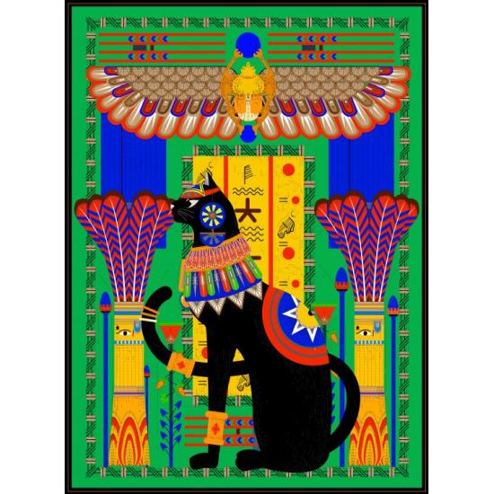 Grafika Puzzle Chat égyptien en vert 2000 pièces