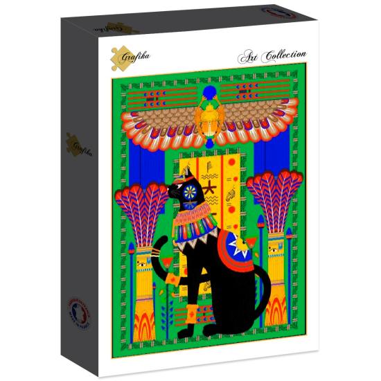 Grafika Puzzle Chat égyptien en vert 2000 pièces