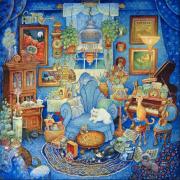 Puzzle Grafika Agneatha et Avril sur un tapis persan 1000 Pcs