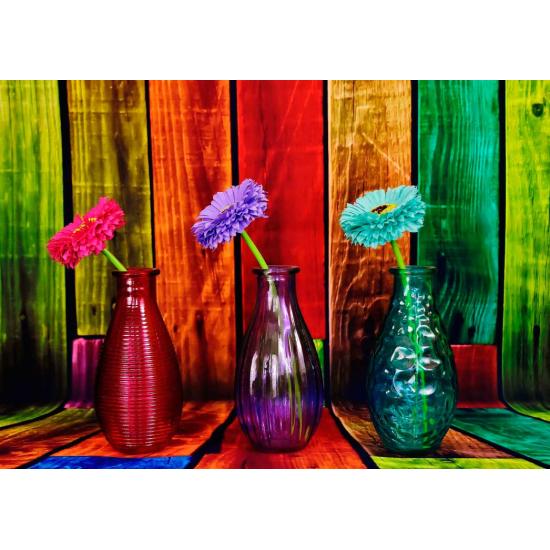 Puzzle Grafika Vases Colorés 2000 Pièces