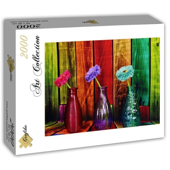 Puzzle Grafika Vases Colorés 2000 Pièces