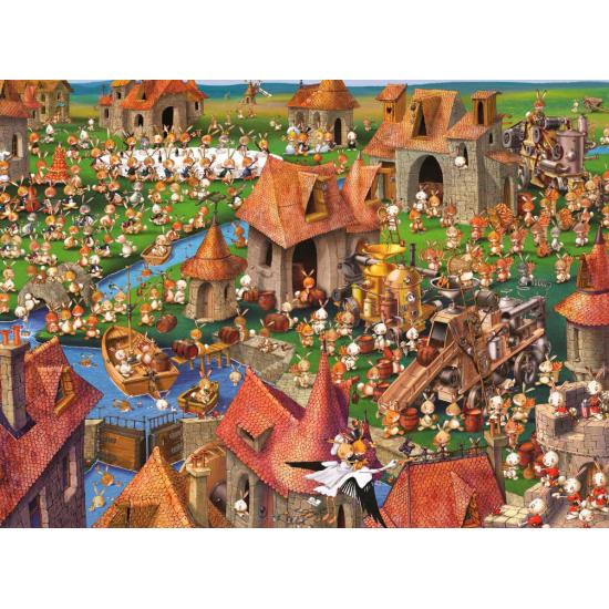 Puzzle Grafika Les Lapins de 2000 Pzs