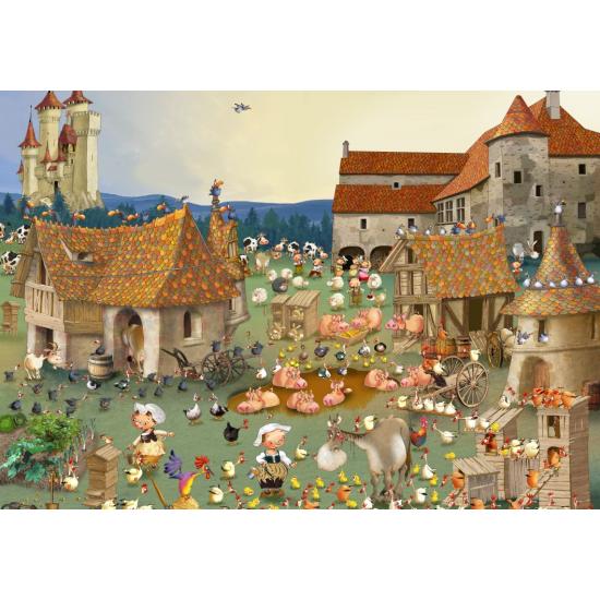 Puzzle Grafika La Ferme et le Château de 1000 Pieces
