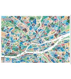 Puzzle Grafika Carte De Nantes 1000 Pieces