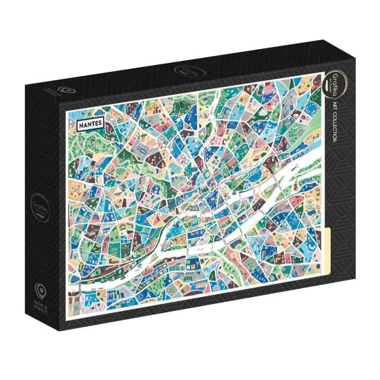 Puzzle Grafika Carte De Nantes 1000 Pieces