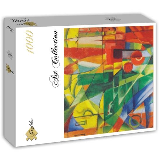 Puzzle Grafika Paysage avec Maison, Chien et Bétail 1000 Pièces